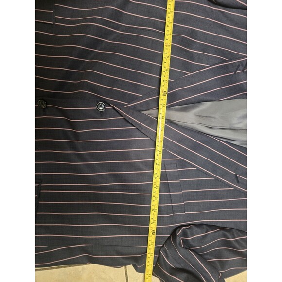 Ranieri Uomo 54L Blazer | Super 150’s Wool | Made in Italy | Navy Pink Pinstripe - Picture 16 of 16